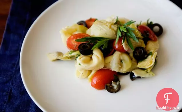 Tortellini Salad With Artichokes, Tomatoes, And Olives