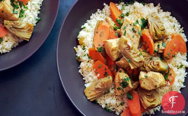 Moroccan Chicken Stew With Artichoke Hearts And Carrots
