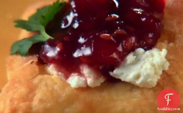 Goat Cheese Squares with Raspberry Chile Chutney