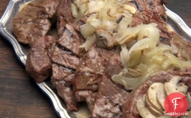 Much Ado about Mushroom Beef Steaks Poached in Ale