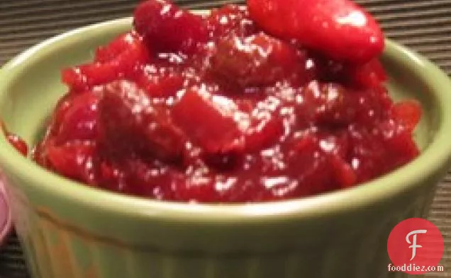 Cranberry Ginger Chutney with Thai Chiles