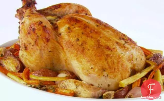 Garlic-Roasted Chicken and Root Vegetables