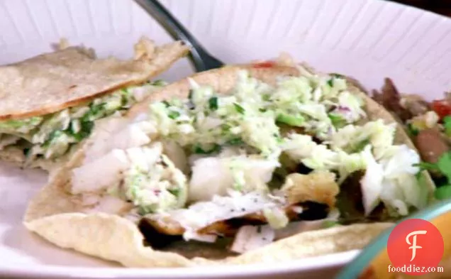 Grilled Southern Fish Tacos with Cabbage Slaw