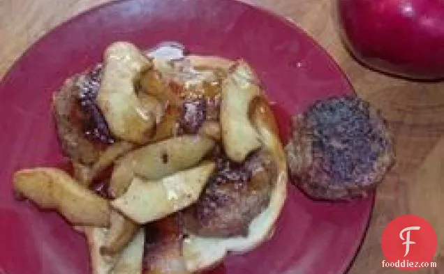 Sausage Sandwich with Sauteed Apple Slices