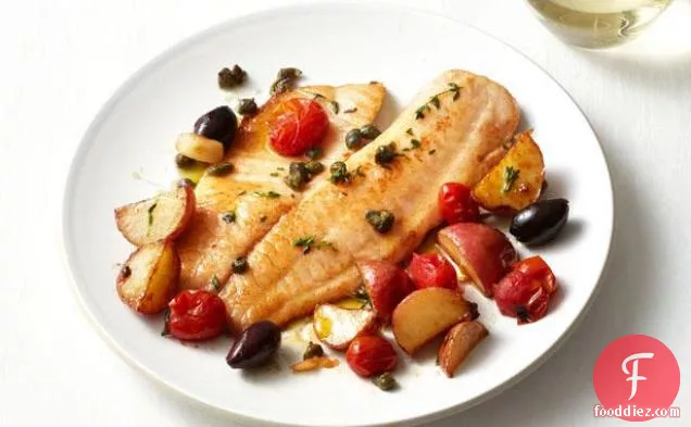 Baked Tilapia With Tomatoes and Potatoes