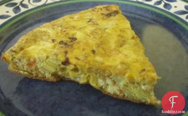 Artichoke And Olive Frittata With Gruyere