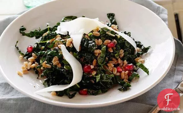 Kale and Farro Salad with Aged Goat Cheese