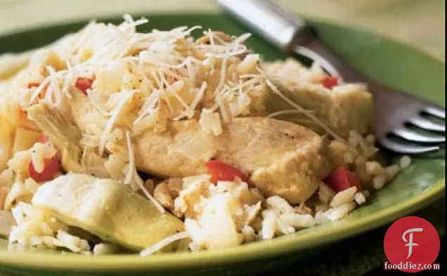 Lemon Chicken and Rice with Artichokes