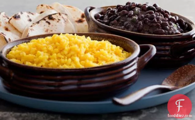 Spicy Black Beans and Yellow Rice