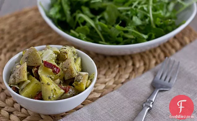 Pesto Potato Salad With Artichoke Hearts & Sun-dried Tomatoes