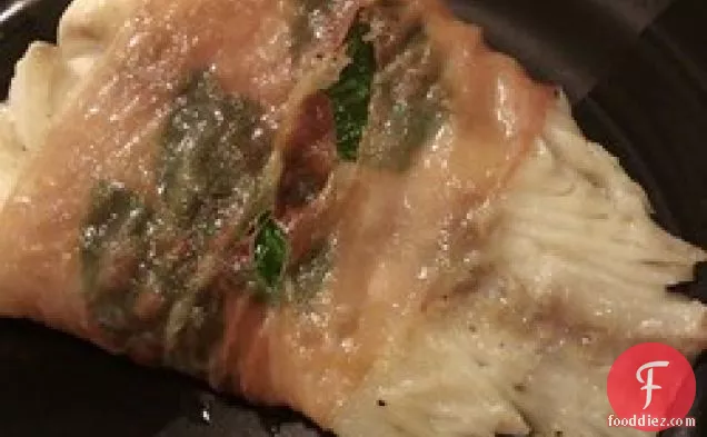 Basil and Prosciutto-Wrapped Halibut