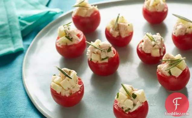 Cherry Tomatoes Stuffed with Chicken Apple Salad