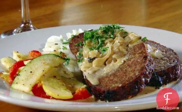 Irish Meatloaf with Cabbage Cream Sauce