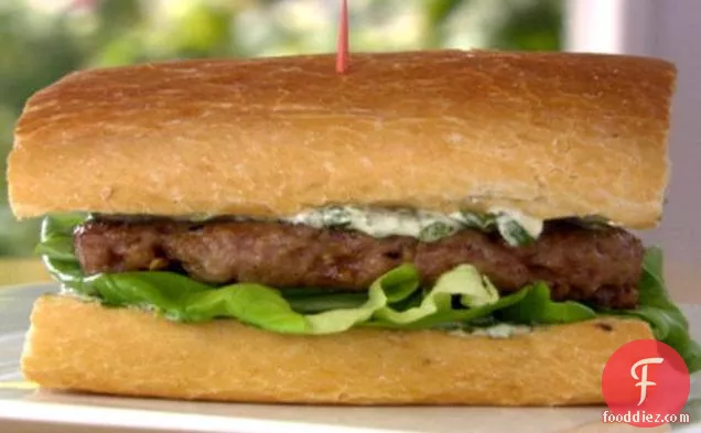 ग्रील्ड सूअर का मांस बर्गर Indochine