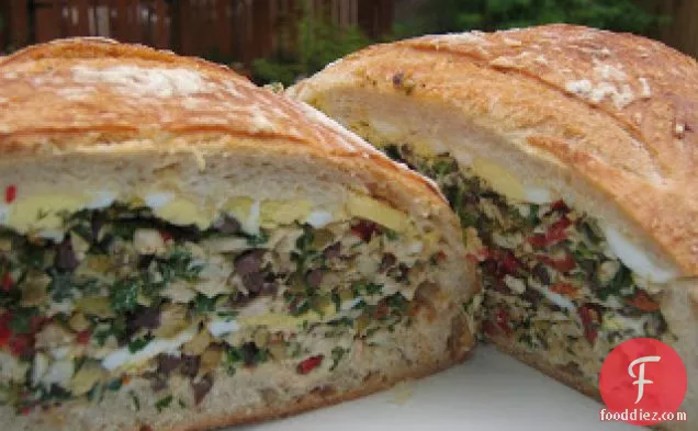 Olive And Jarlsberg Sandwich