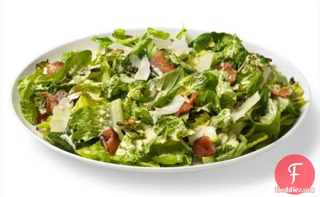 Caesar Salad With Bacon, Brussels Sprouts and Basil