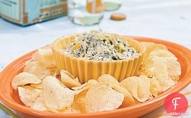 Zesty Spinach-Artichoke Dip and Chips