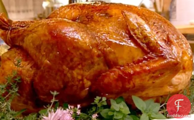 Fig-Glazed Roast Turkey with Cornbread Stuffing