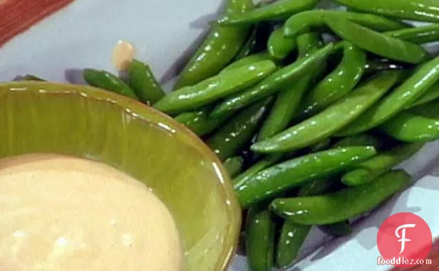 Sugar Snaps with Wasabi-Mayonnaise Dip