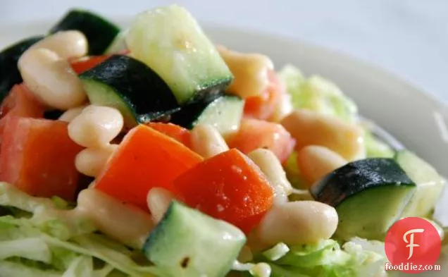 Online Round 2 - Cucumber, Tomato, and White Bean Salad