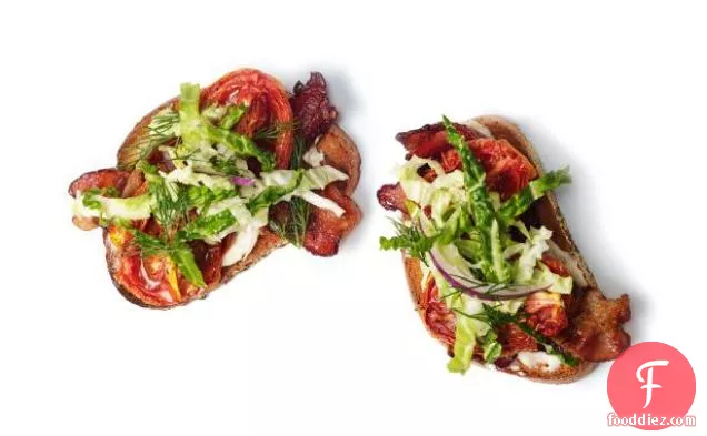 Open-Faced Roasted Tomato BLTs