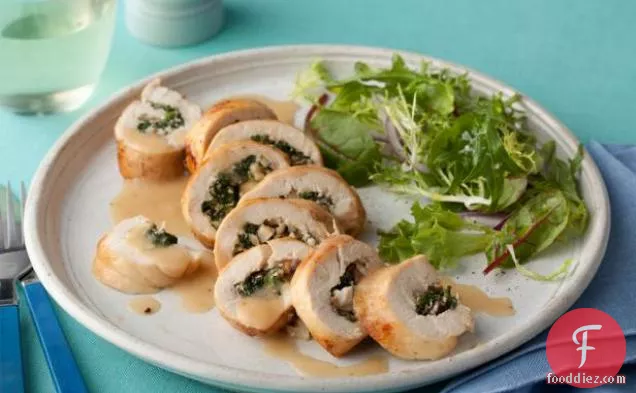 Spinach and Mushroom Stuffed Chicken Breasts