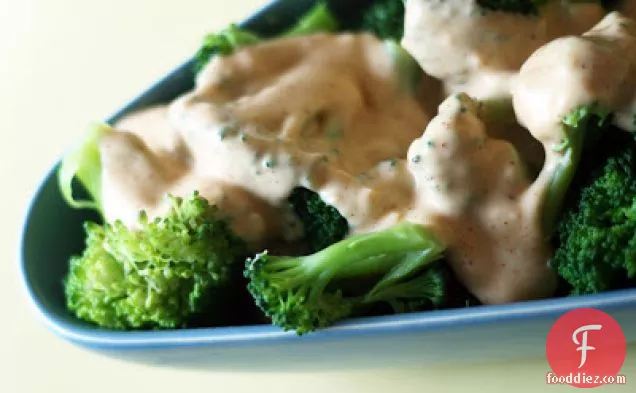 Broccoli With Chipotle Cheddar Sauce