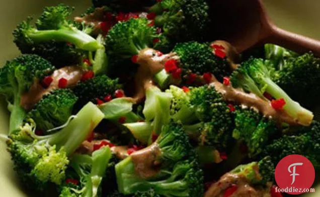 Steamed Broccoli With Miso-sesame Sauce