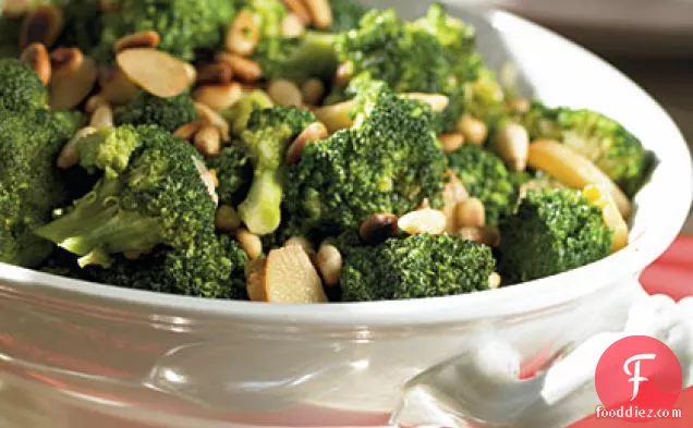 Broccoli with Caramelized Garlic and Pine Nuts