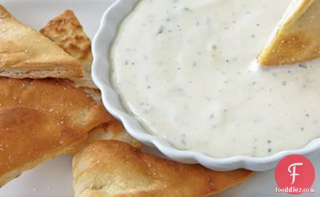 Pita Chips with Goat Cheese Dip