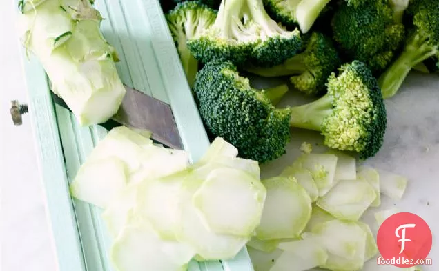 Broccoli And Chestnut Mushroom Salad With A Subtle Heat