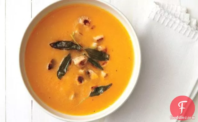 Butternut Squash Soup With Chicken Sausage