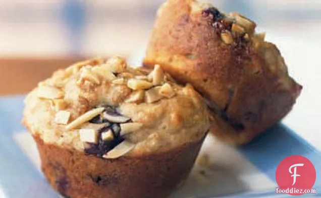 Blueberry Power Muffins with Almond Streusel