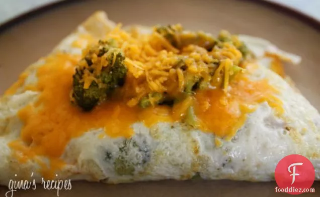 Egg Omelet With Broccoli And Cheddar