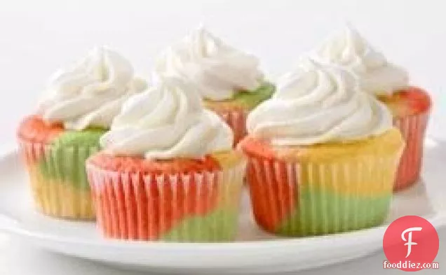 Tie-Dye Fruity Cupcakes