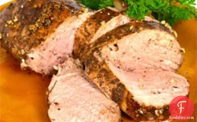 Balsamic भुना हुआ पोर्क कमर