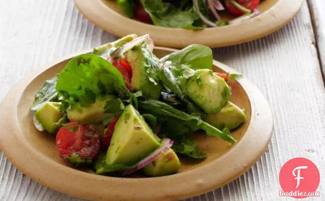 Avocado Salad with Tomatoes, Lime, and Toasted Cumin Vinaigrette