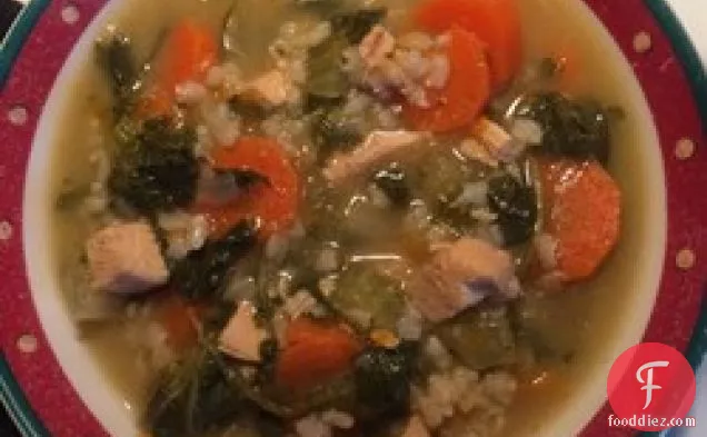 चिकन और सब्जी का सूप