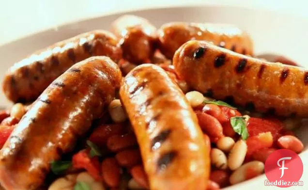Grilled Sausage with Tuscan Beans