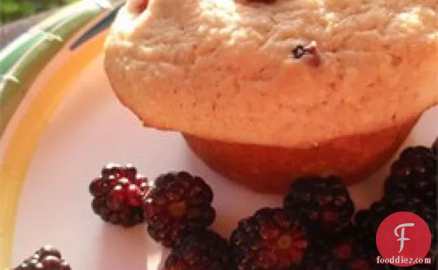 स्वादिष्ट लस नि: शुल्क ब्लूबेरी मकई Muffins