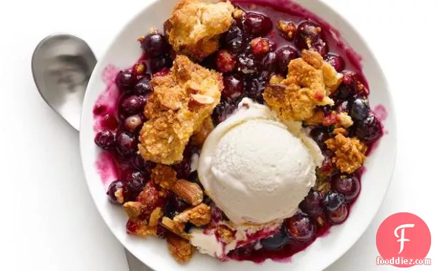 Blueberry Crumble With Cornmeal-Almond Topping