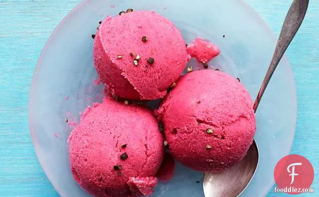 Raspberry Buttermilk Sherbet