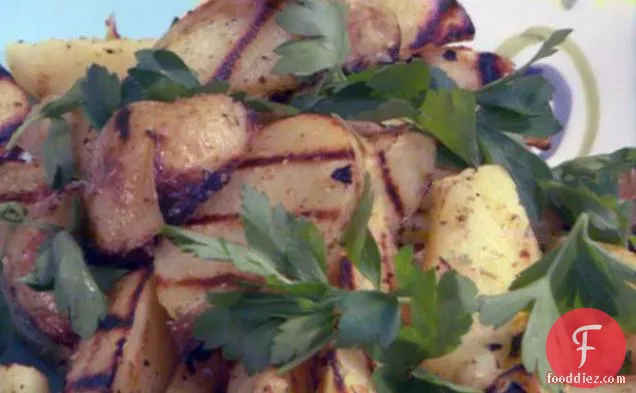 Grilled Yukon Gold Potatoes with Rosemary-Lemon-Garlic Vinaigrette