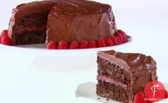 चॉकलेट-रास्पबेरी परत केक