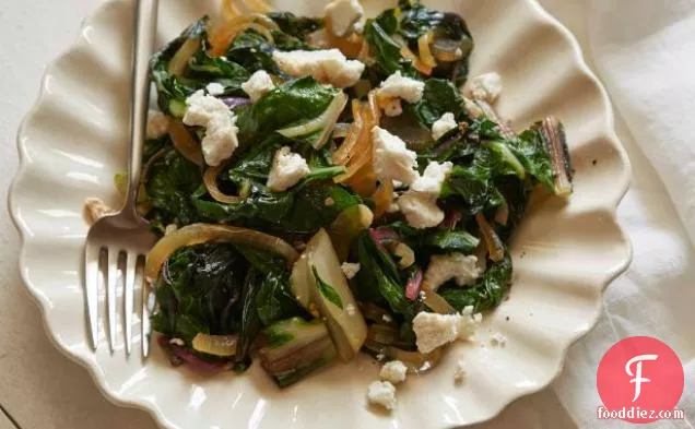 Wilted Greens with Ricotta Salata