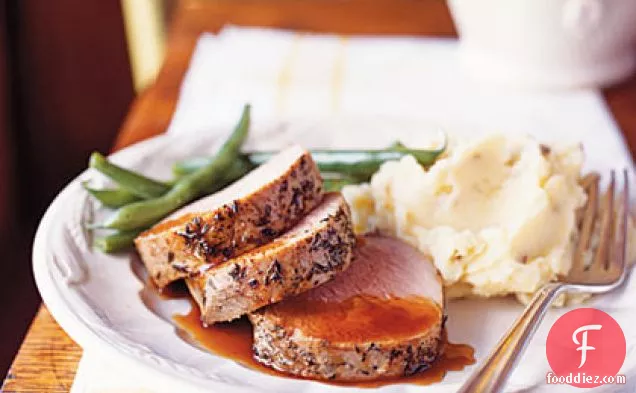 Spiced Pork Tenderloin with Maple-Chipotle Sauce