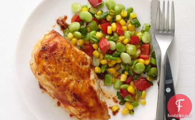 Barbecue Chicken with Succotash
