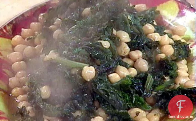 Garlic Chick Peas and Greens
