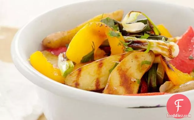 Grilled Potato and Pepper Salad