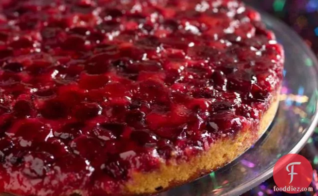 क्रैनबेरी अप-साइड डाउन केक